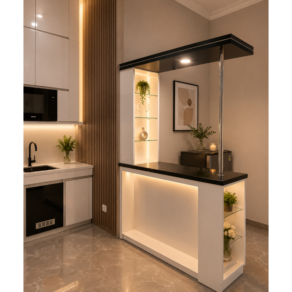 Meja Bar Kitchen Set Minimalis/ Meja Minibar Minimalis