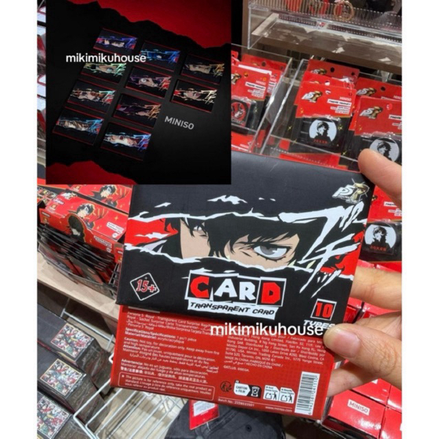 MINISO PERSONA 5 ROYAL PHOTOCARD TRANSPARANT CARD REN JOKER BLIND BAG P5R MINISO x PERSONA MORGANA P
