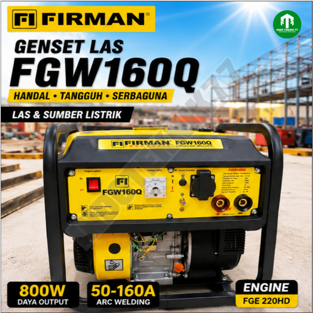 Genset LAS FIRMAN FGW160Q 160A / Generator Welding 160 Ampere FGW 160 - Power Generator Bensin FGW-1