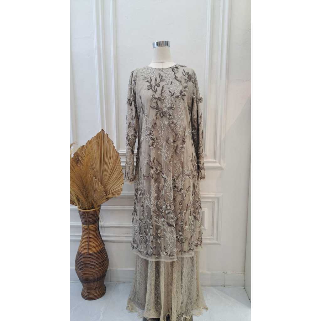 LUNARA LUXE Gamis D-416 Nesty Collection - Gamis Muslimah Wudhu Friendly, Dress Muslimah, Dress/Gami