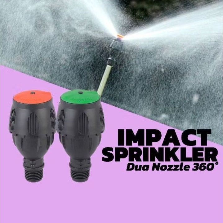 IMPACT SPRINKLER 1/2 INCH BERPUTAR 360° RADIUS 14 METER SPRINKLER PERTANIAN TIPE BOLA