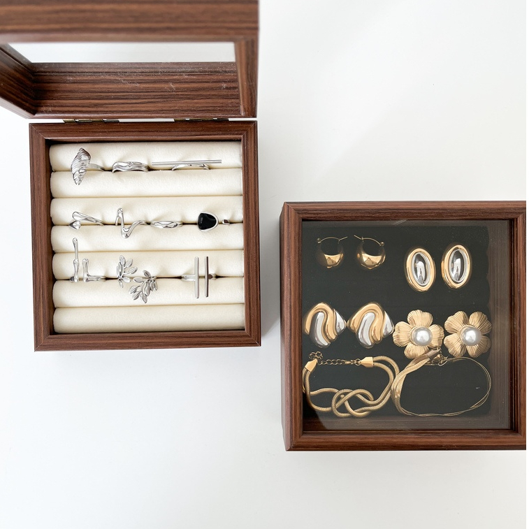 Beur - Box perhiasan Kayu Vintage / Kotak Penyimpanan Perhiasan Kayu Vintage