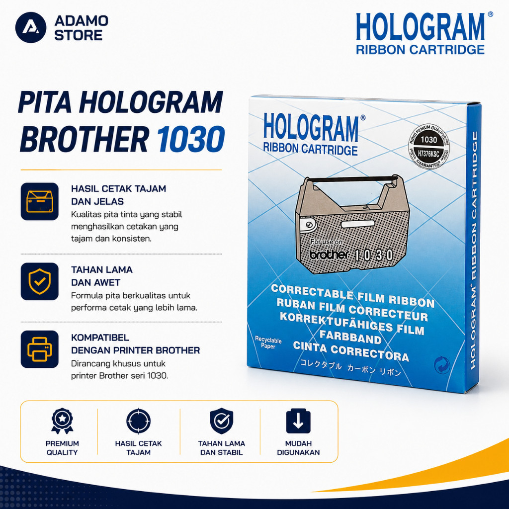 Pita Mesin Tik 1030 Hologram Brother 1030 GX 6750 8250 AX Series Ribbon
