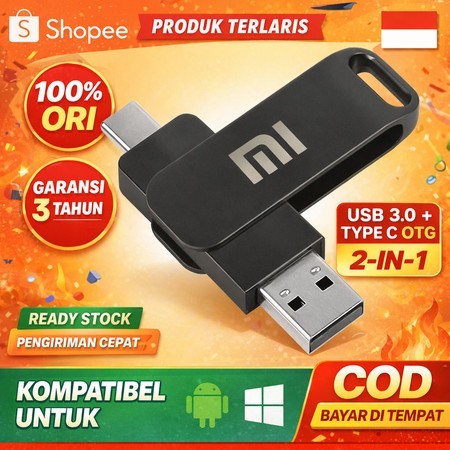 Xiaomi FLASHDISK OTG 2in1 TYPE C USB 1TB/2TB FLASH DRIVE ULTRA DUAL USB 3.0 Flashdisk hp dan laptop