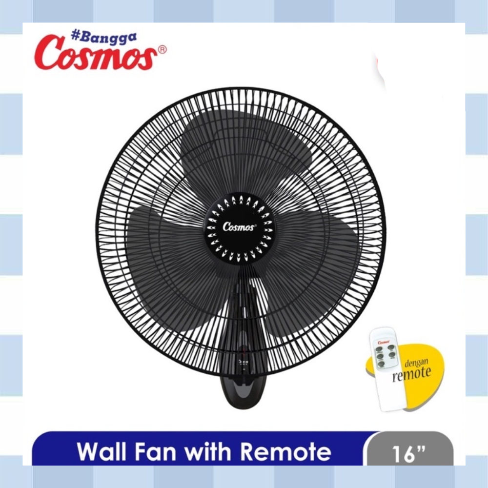 KIPAS DINDING COSMOS 16WFGR / COSMOS 16WFGR REMOTE CONTROL / UKURAN 16 INCH