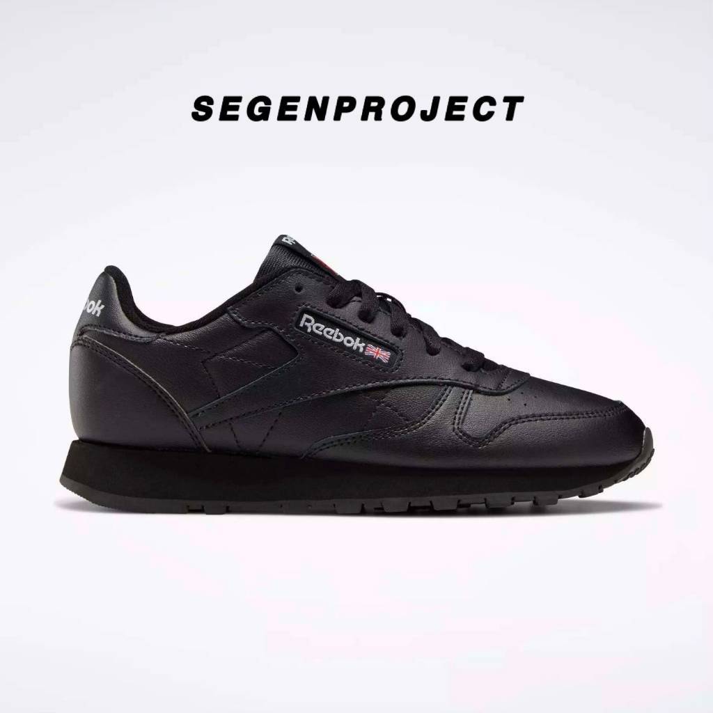 REEBOK CLASSIC CL LEATHER BLACK GREY GUM ORIGINAL