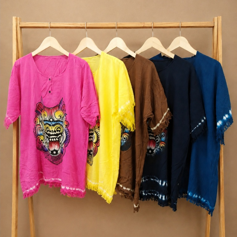 BAJU BARONG LUKIS MADE BALI REJECT PABRIK//KAOS DEWASA