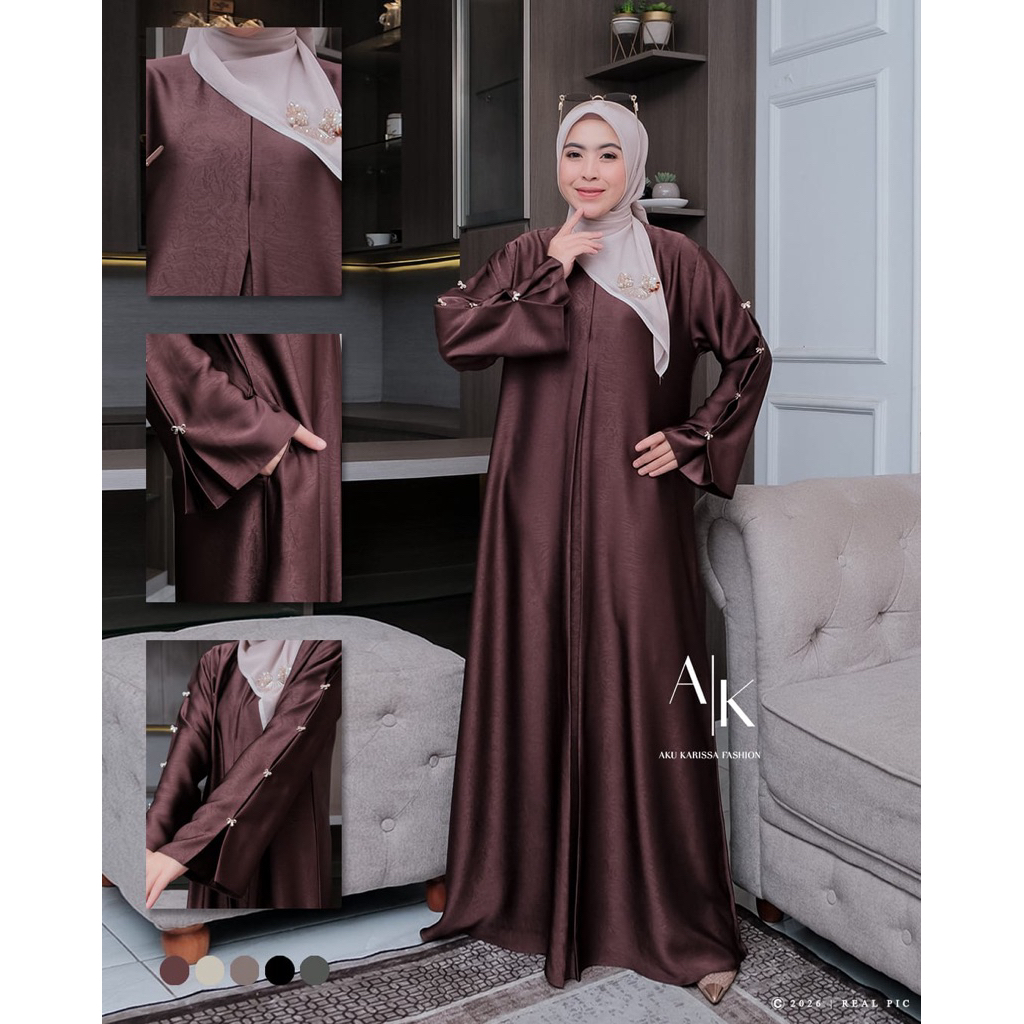 Abaya aku karissa Khairani abaya dress aku Karissa - aku Karissa abaya dress - gamis aku Karissa - a