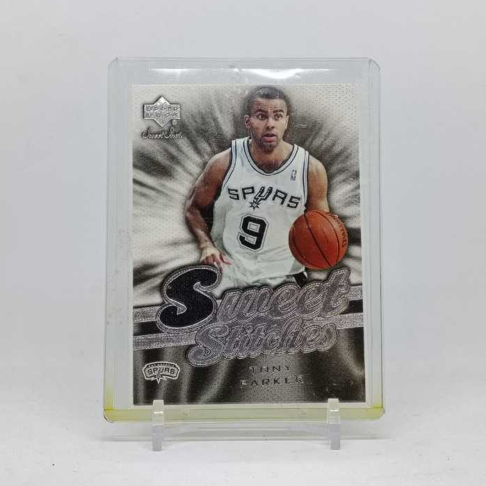 ORIGINAL Kartu Basket NBA 2007 Upper Deck Tony Parker Sweet Shots Authentic Jersey Patch SPURS legen
