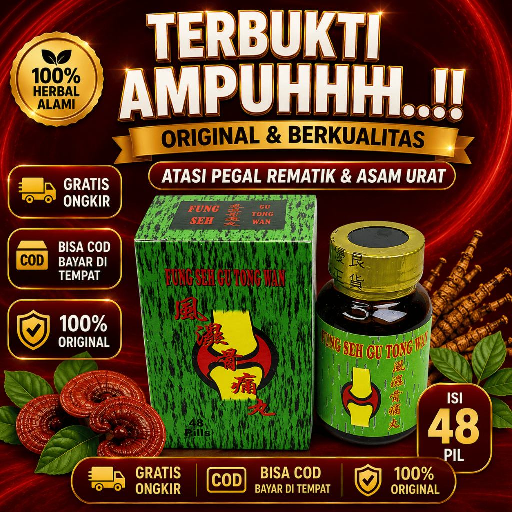 Obat herbal reumatik dan asam urat Fung soh gu tong wan 100% original