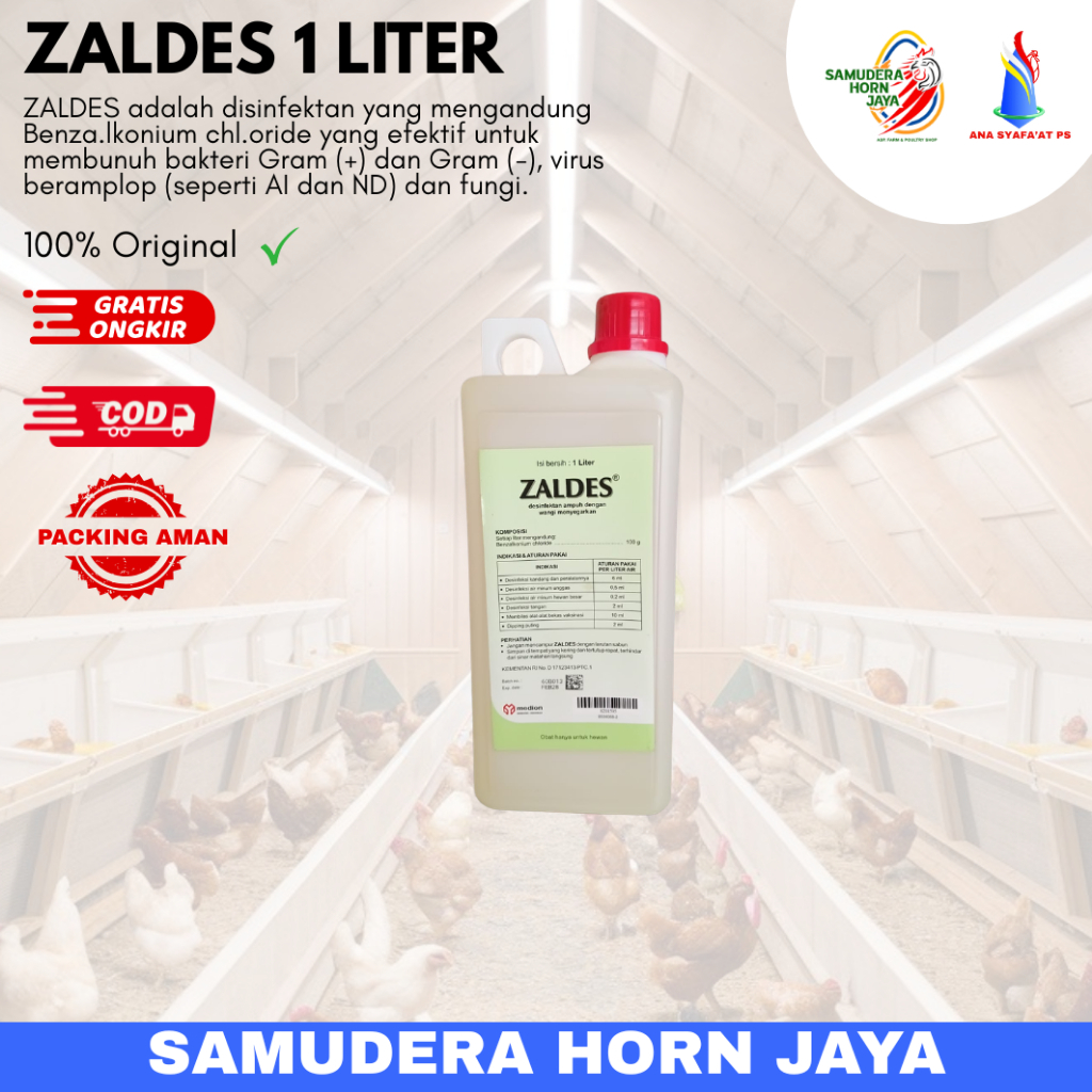Zaldes 1L Disinfektan Antiseptik Kandang Efektif Desinfektan jernih Ampuh Basmi Kuman dan Virus