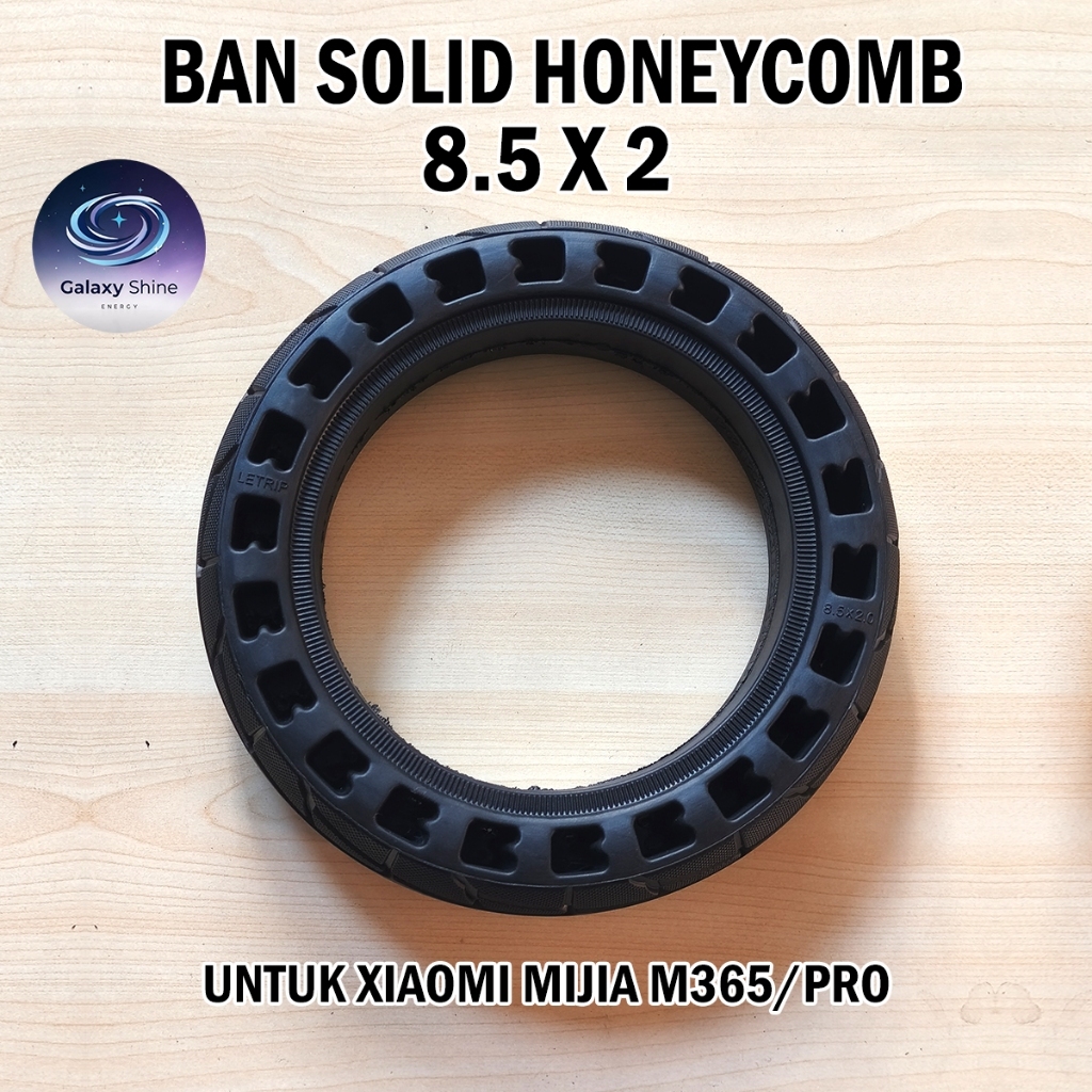 BAN MATI SKUTER LISTRIK 8.5X2.0 HONEYCOMB SOLID TIRE LETRIP ANTI BOCOR UNTUK XIAOMI MIJIA M365 PRO P