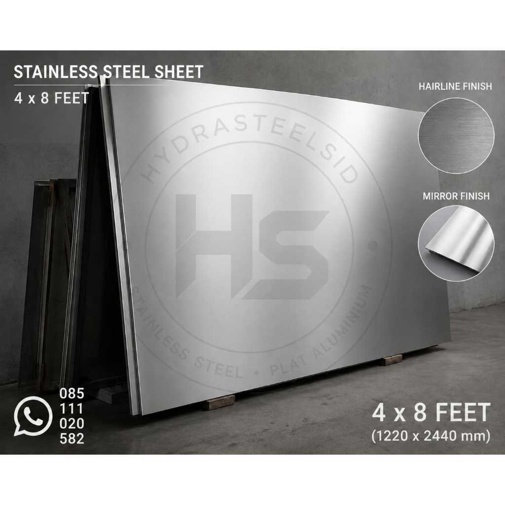 Plat Stainless Steel 1,0 mm | Plat Stainless Lembaran 1.0 mm | Stainless Steel Sheet 1,0mm