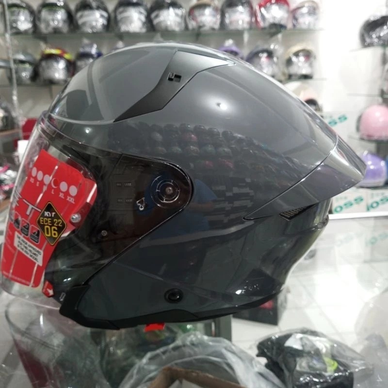 HELM KYT TTR JET GORILLA GREY ORIGINAL - Double Visor - DOT ECE SNI - Pinlock EQRS - M-XXL
