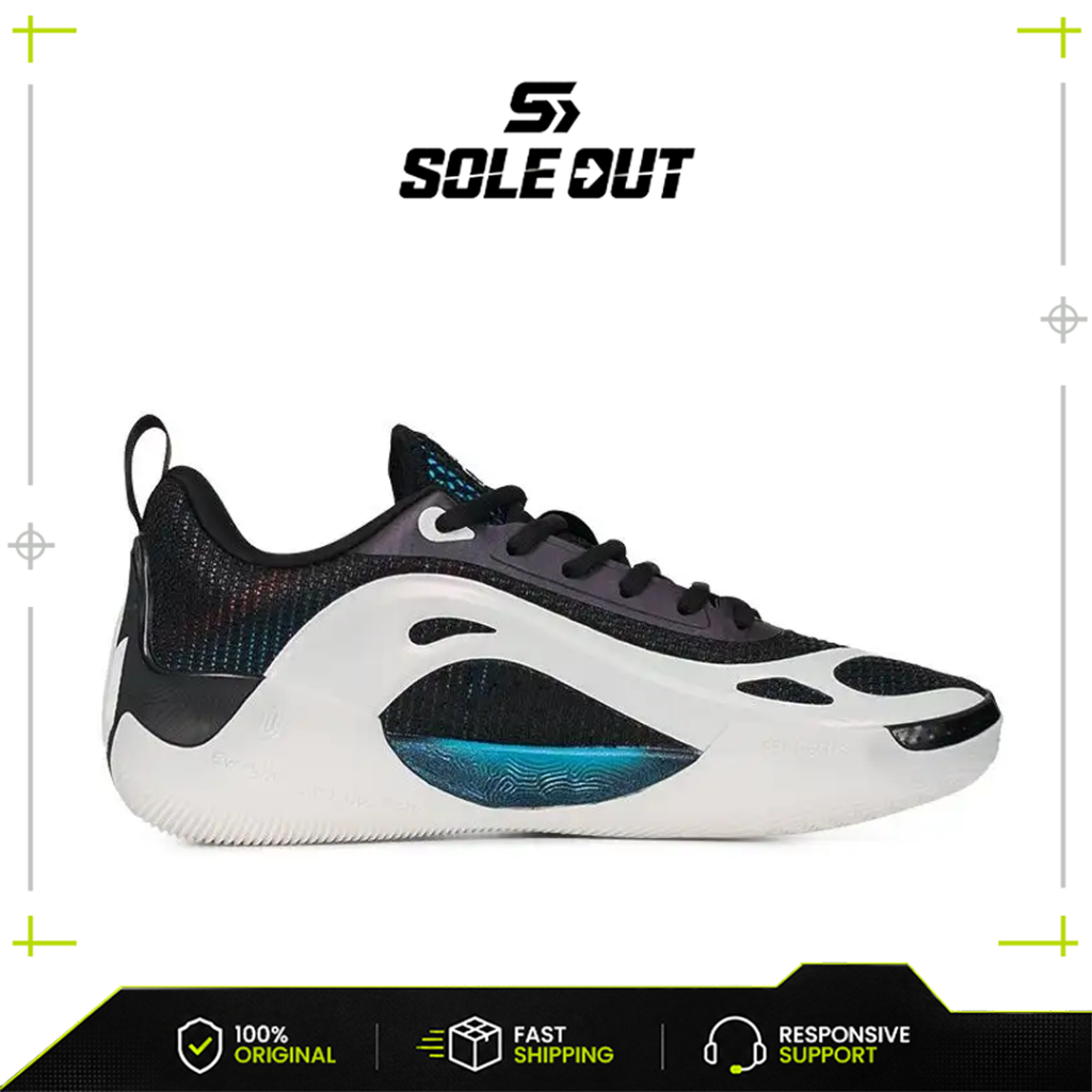 Sole Out - Sepatu Peak Andrew Wiggins AW 4 Black White Men's Basketball Sport Shoes Sepatu Olahraga 