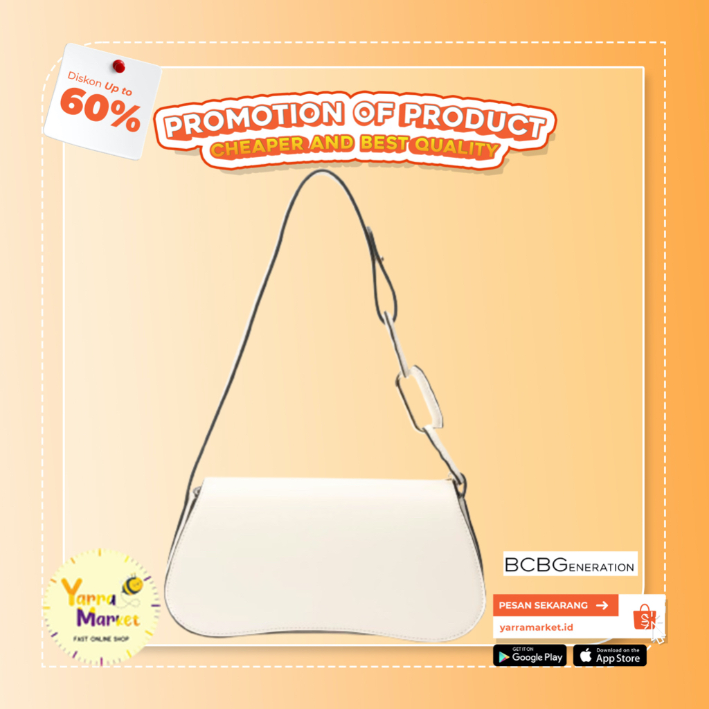 BCBG GENERATION MAX MARA WHITE LIGHT SHOULDER BAG [ NEW / ORIGINAL ]