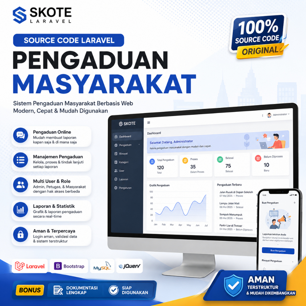 source code aplikasi pengaduan masyarakat laravel
