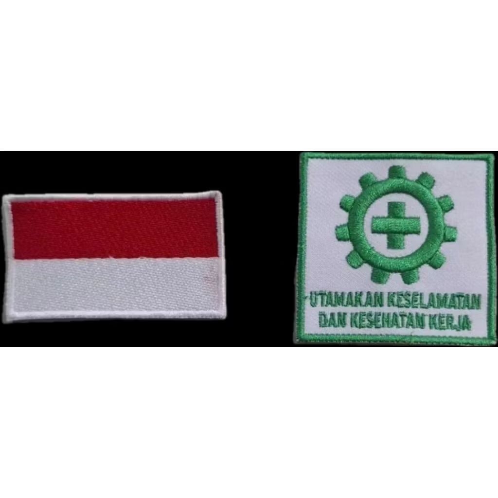 Bordir bendera safety first/logo bendera/logo safety