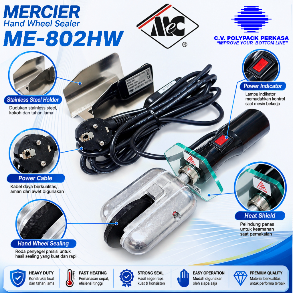 MERCIER ME-802HW | HAND WHEEL SEALER / SEALER RODA PORTABEL