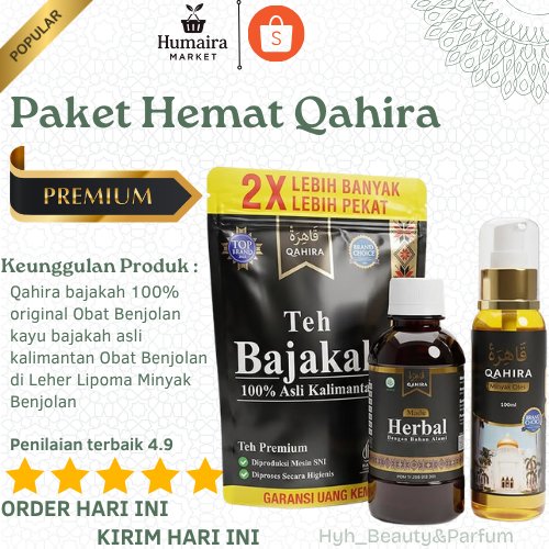 Paket Lengkap Qahira Minyak Qahira Benjolan Minyak Oles Original 100% Asli Obat Benjolan Terbukti Pa