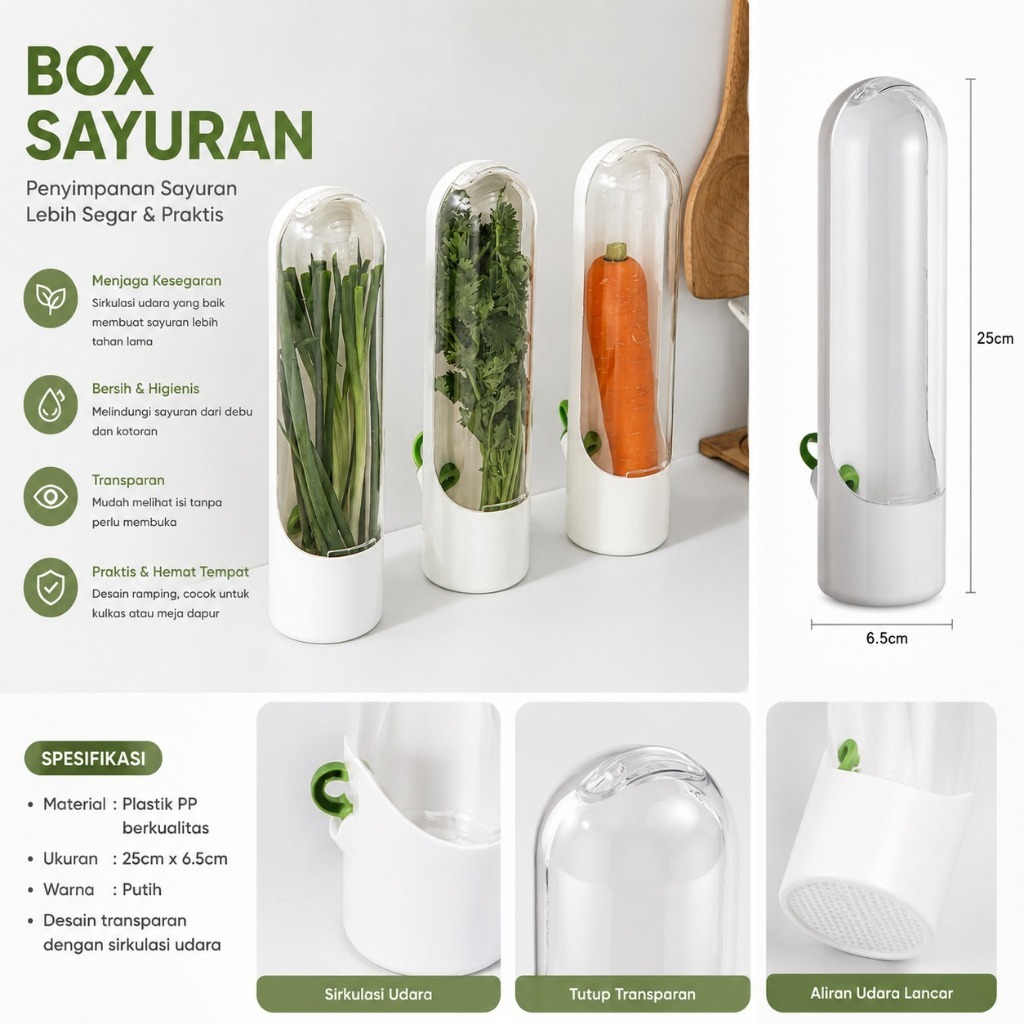 KOTAK SAYURAN SEGAR KEMASAN BOX SAYUR TANAMAN