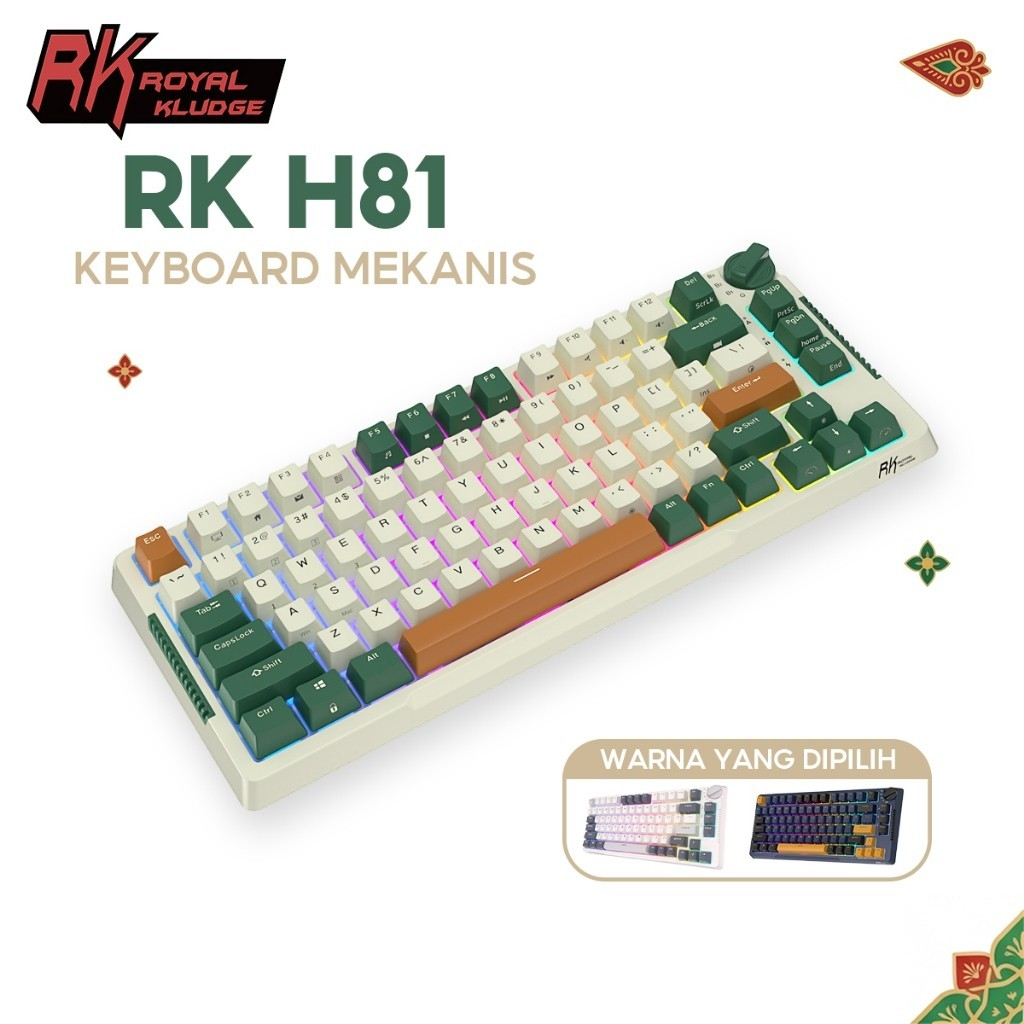 Royal Kludge RKH81 Royal Kludge 81 Keys Hotswappable Gasket Structure RGB Mechanical Keyboard