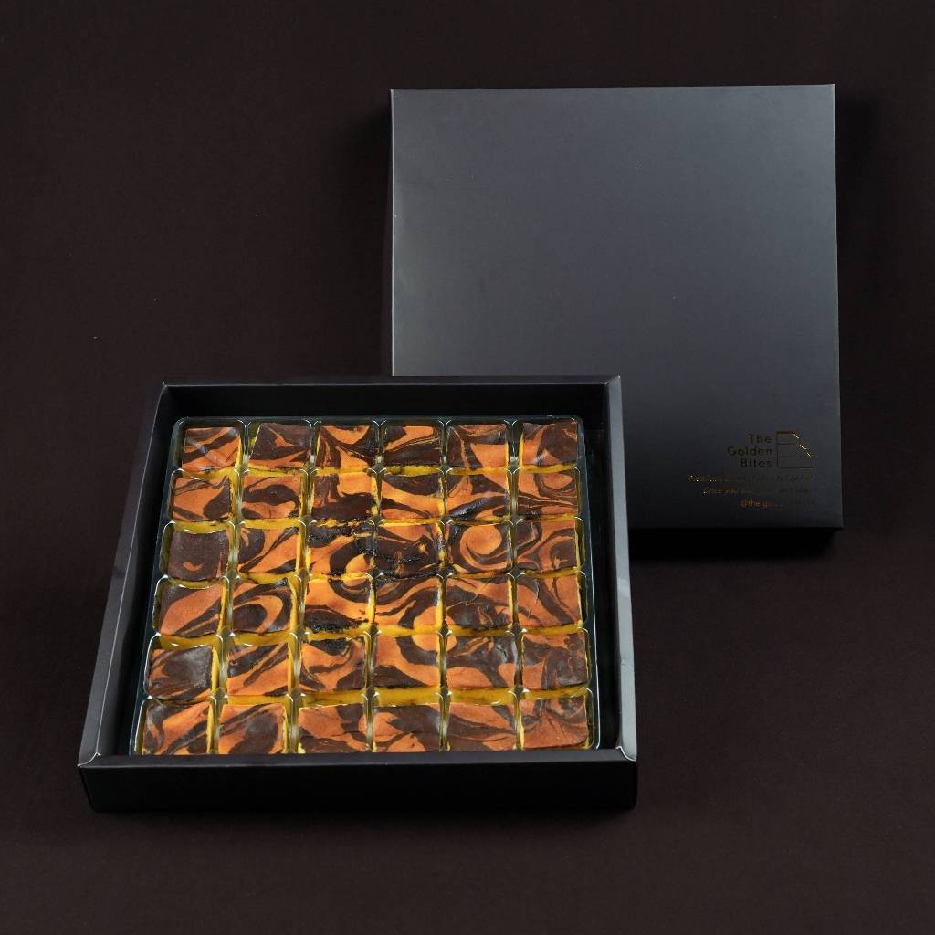 The Golden Bites Marble Cake Premium Big - 36 Bites Box