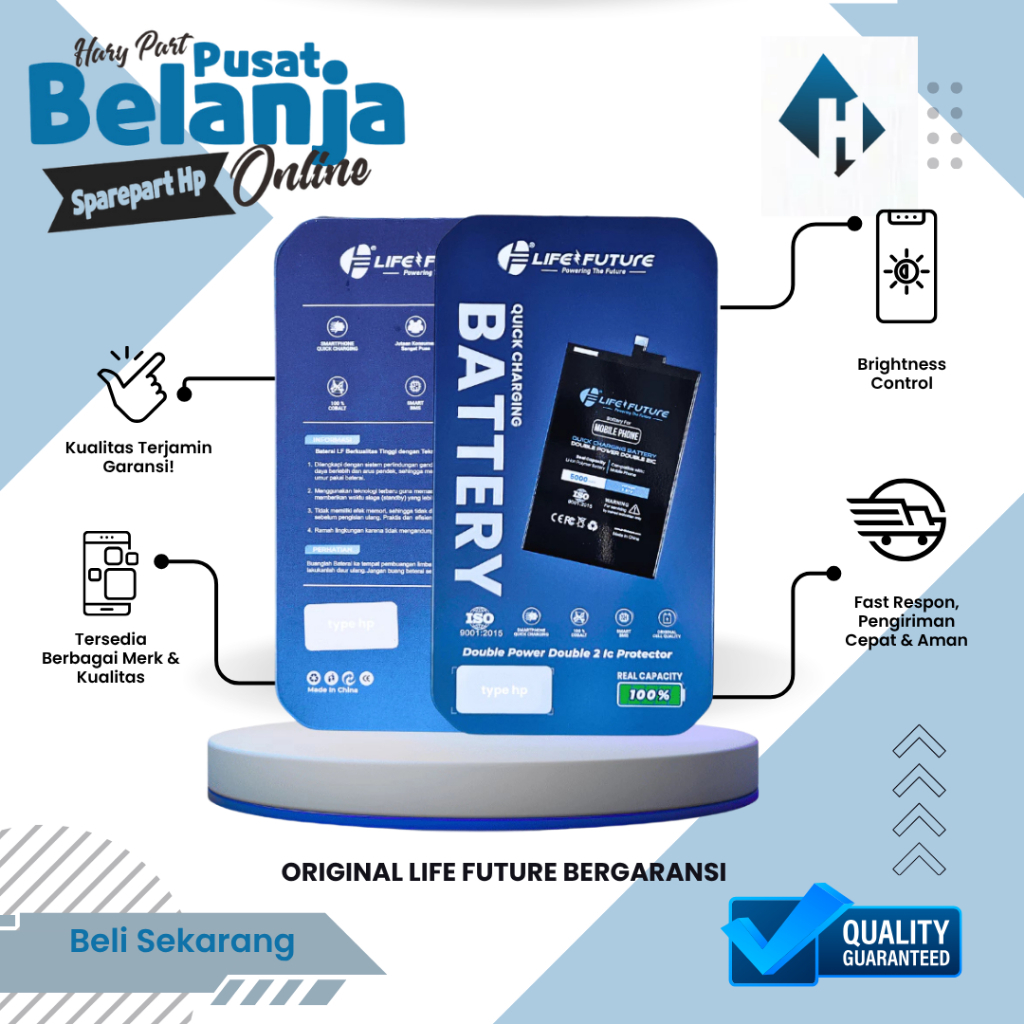 BATERAI OPPO A37/NEO 9/BLP615 LIFE FUTURE BERGARANSI