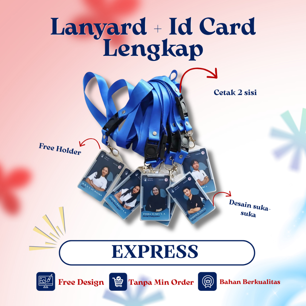 EXPRESS PAKET TALI LANYARD + ID CARD CUSTOM