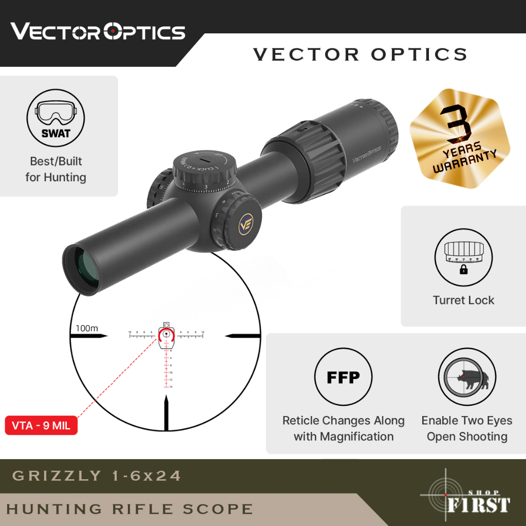 VECTOR OPTICS TAURON 1-6x24 FFP rifle scope LPVO (SCFF-63)