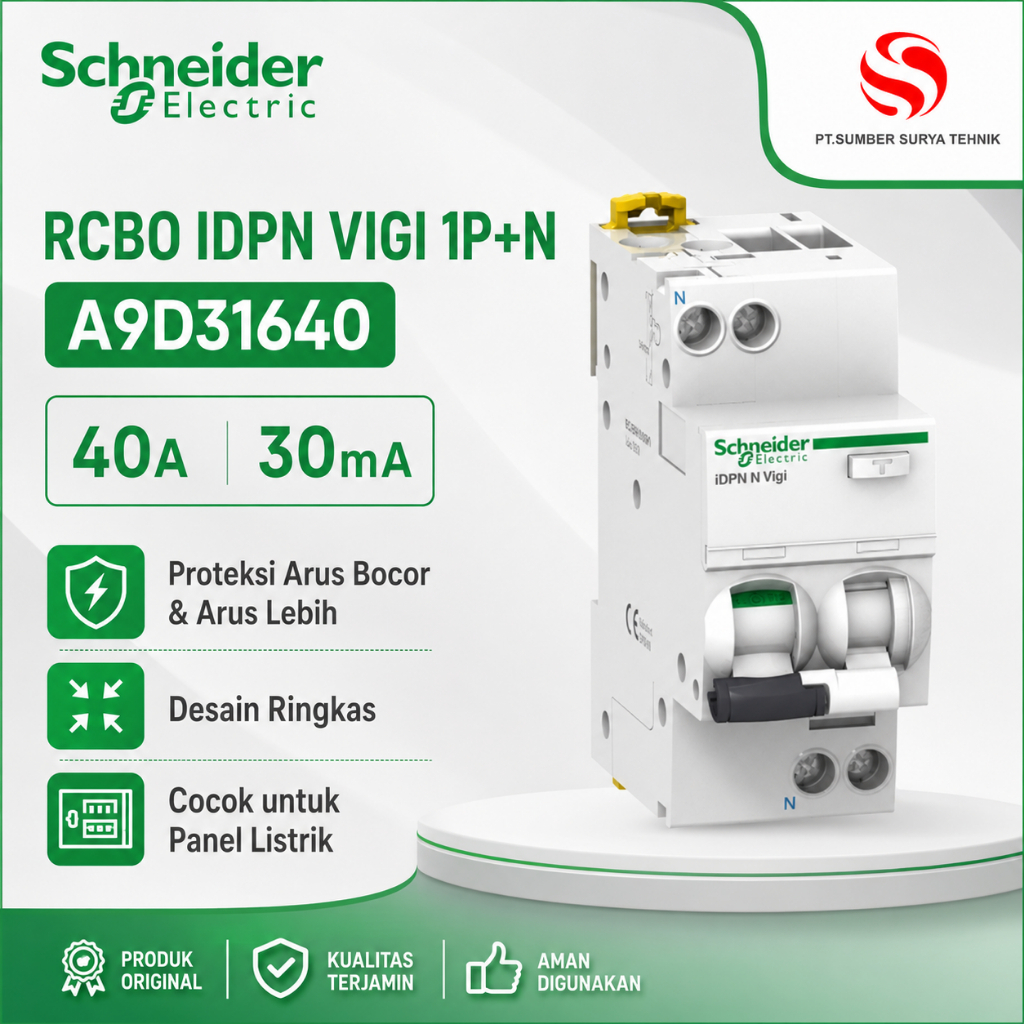 RCBO IDPN N VIGI 40A 30mA A9D31640 Schneider