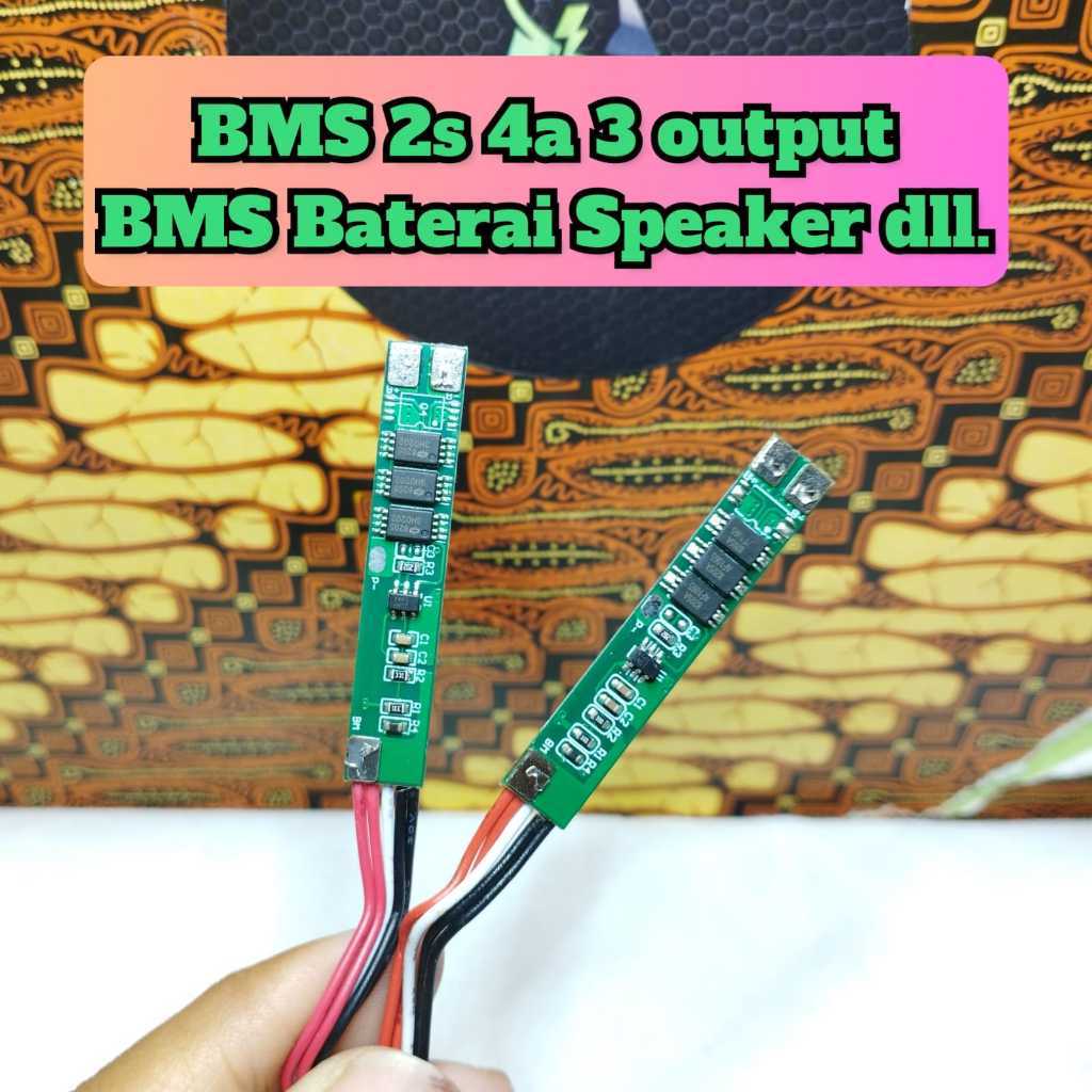 BMS 2s 4a 3 Output BMS Baterai Speaker DLL