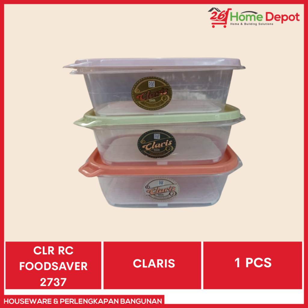 CLARIS Kotak Makan RC Foodsaver 2737 RE / Lunch Box 770ML