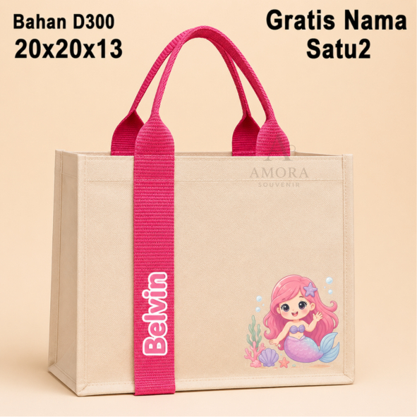 DIOR BAG CUSTOM MURAH/SOUVENIR ULTAH CUSTOM NAMA TAMU UNDANGAN/UK. 25X13X20/FREE DESAIN MURAH LARIS