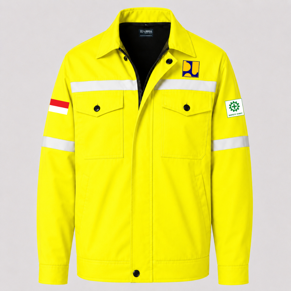 Termurah  Baju Kemeja Seragam Wearpack Safety Dinas PUPR Pria Wanita Lengan Panjang Kerja Lapangan O
