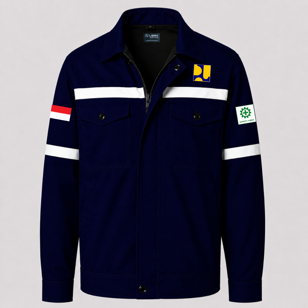 Diskon  Baju Kemeja Seragam Wearpack Safety Dinas PUPR Pria Wanita Lengan Panjang Kerja Lapangan Out