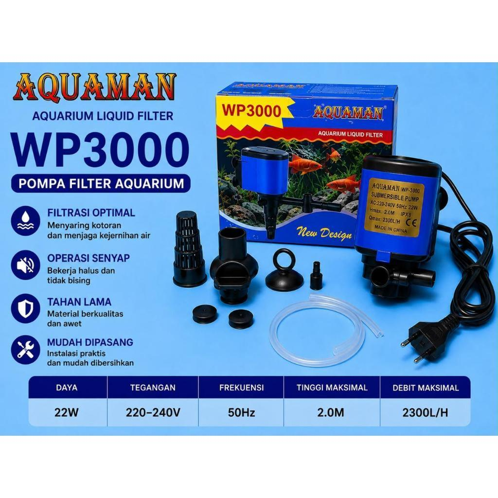 AQUAMAN WP-3000 Aquarium Submersible Pump