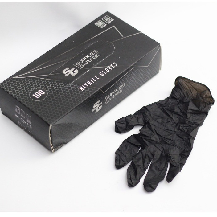 Detailing Nitrile Gloves Black Sarung Tangan Hitam Nitrile