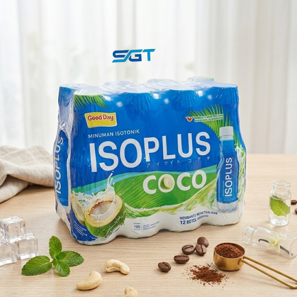 Minuman Isotonik ISOPLUS 12 Botol 350ml - Merehidrasi Tubuh, Menyeimbangkan Ion, Mudah Diserap