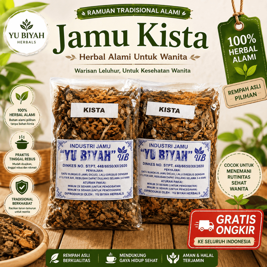jamu kista, jamu herbal kista, jamu godog kista, jamu kista yu biyah, jamu yu biyah, yu biyah herbal