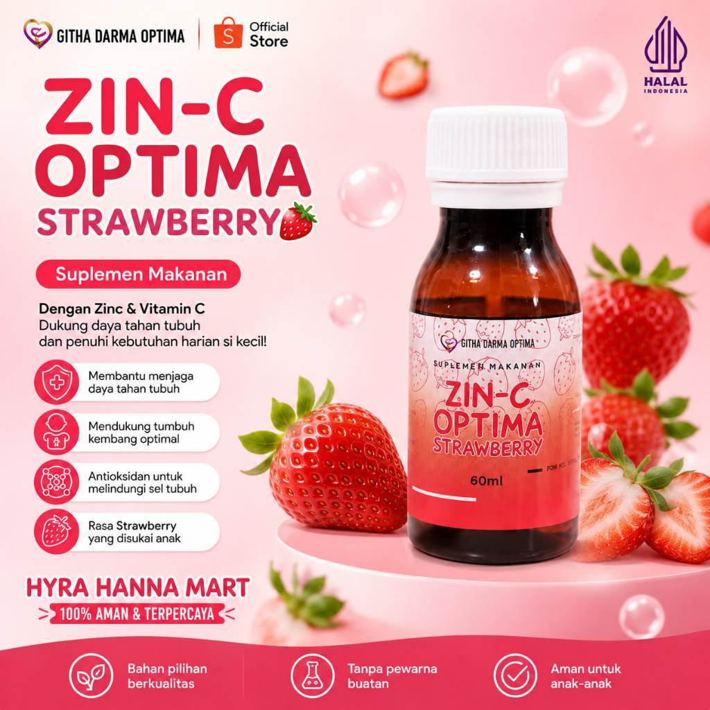 Suplemen Zinc Optima 60ml - Membantu Meningkatkan Imunitas dan Nafsu Makan