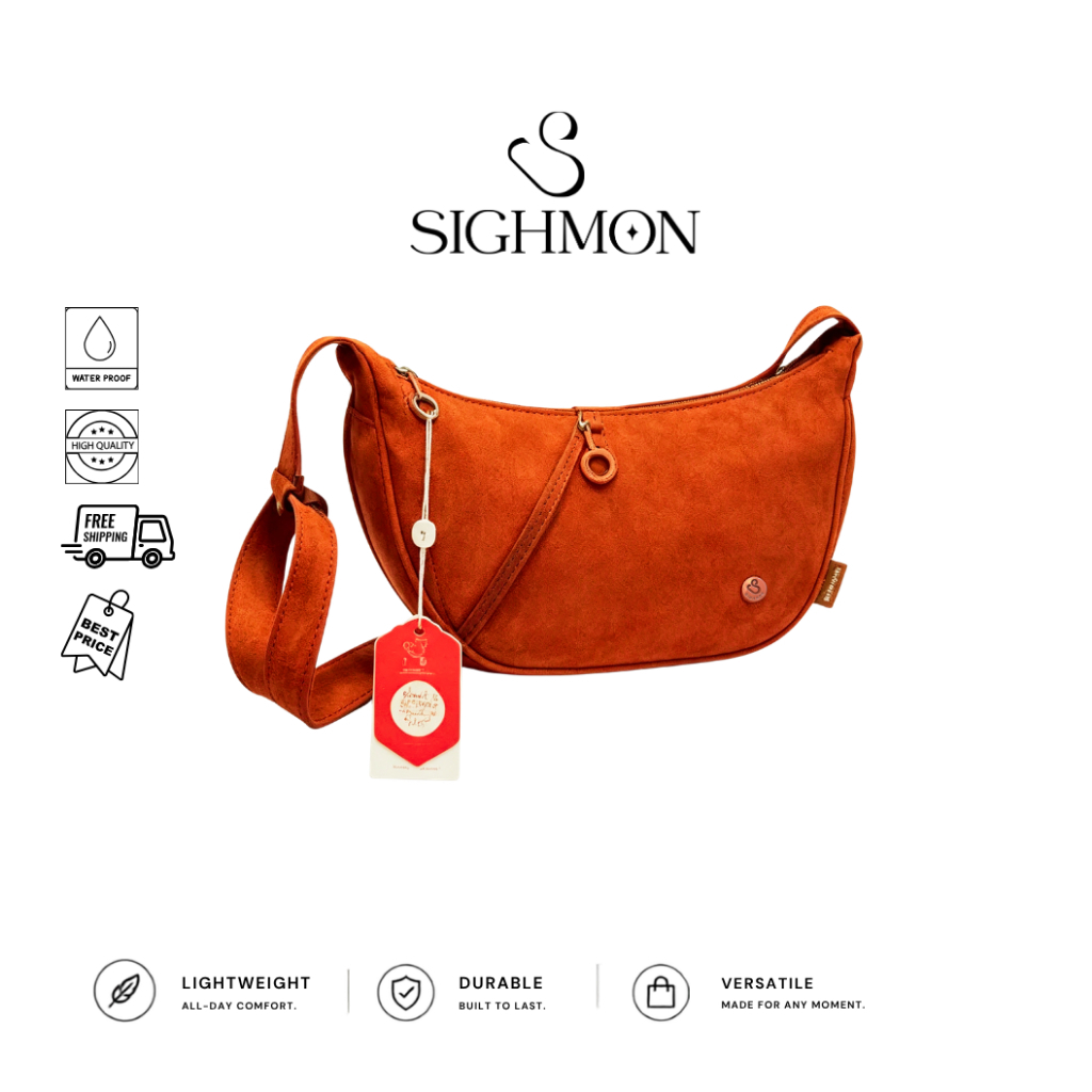 [RASHYA] SIGHMON - Tas Selempang Bulan Medium Casual Crossbody Bag, Shoulder Bag