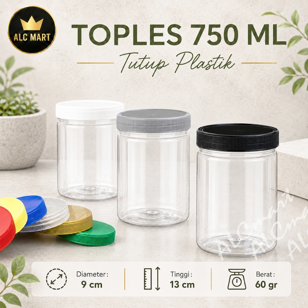 ALCMART Toples 750ml, Toples Tabung 750ml, Toples Plastik
