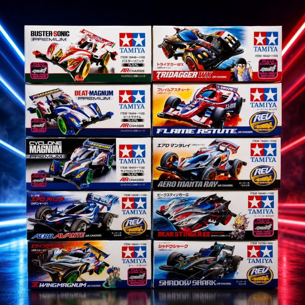 Tamiya Mini 4wd sasis AR Aero avante mantaray thundershoot shadow shark cylone beat Magnum Buster So
