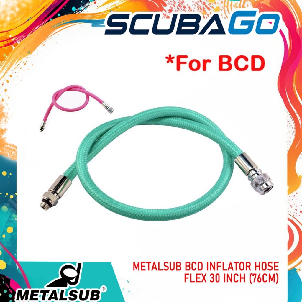Low Pressure Lp Hose Flex Metalsub BCD Inflator Braided 30 Inch 76cm Selang BC Scuba Diving Selam