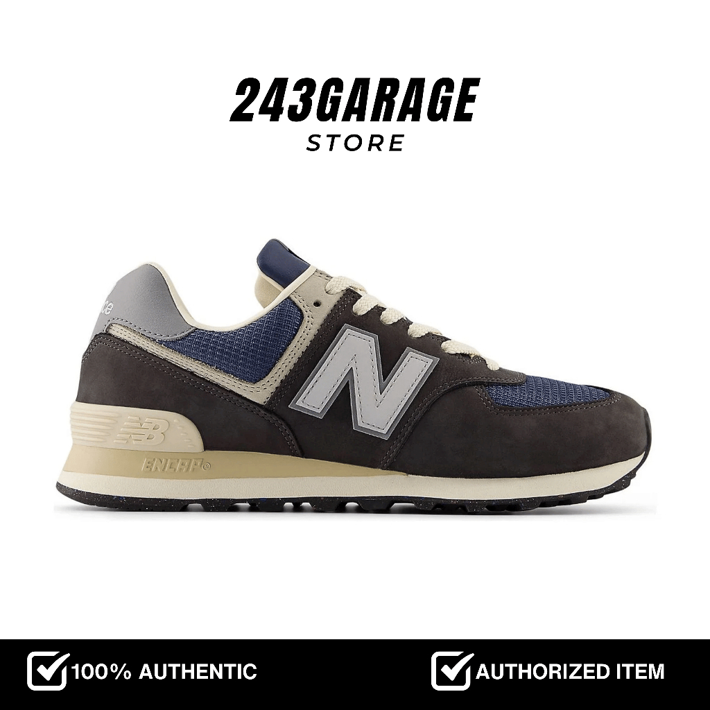 New Balance 574 Black Cement Slate Grey (U574SGG) - Sneakers Original Resmi