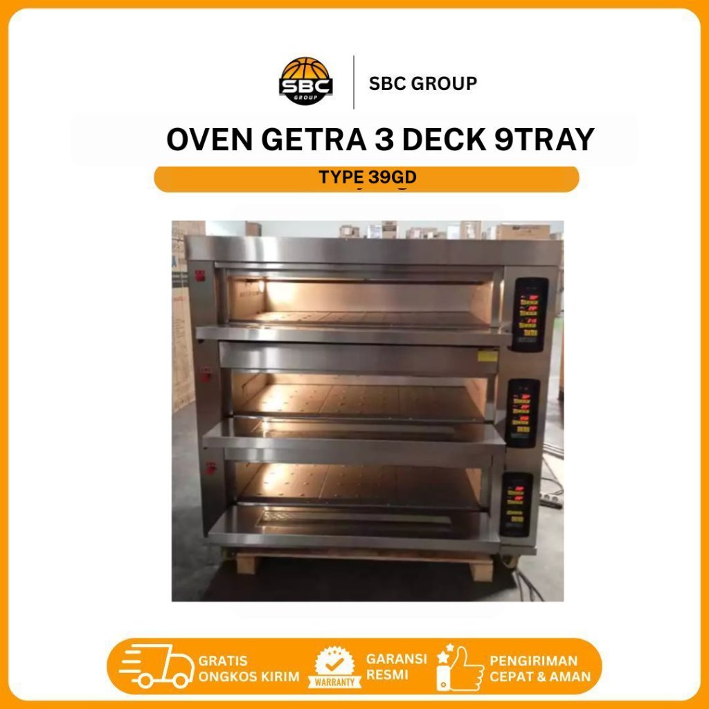 OVEN GETRA 39GD 3 DECK 9 TRAY