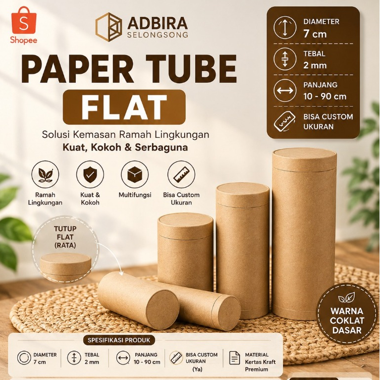 7.0 cm  / paper tube / paper core / 1 set / tutup buka