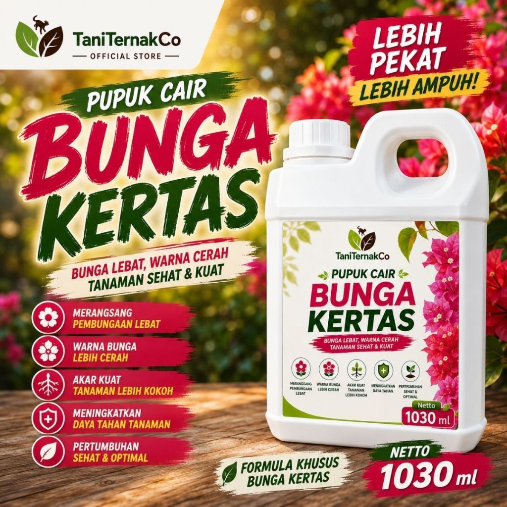Pupuk Bunga Kertas Pupuk Bougenville Bugenvil Agar Cepat Berbunga Penyubur & Pelebat Bunga Kertas