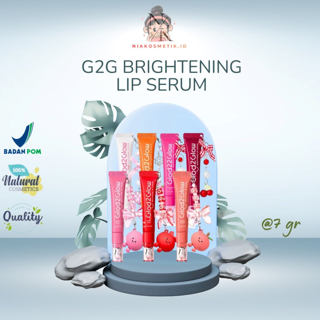 [NK] GLAD2GLOW (BRIGHTENING LIP SERUM @7GR) - MELEMBABKAN DAN MENCERAHKAN WARNA BIBIR
